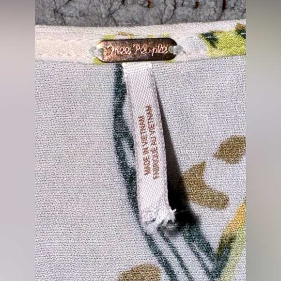 Free People Boho Bella Floral Print Bell Sleeve Tunic Top Dress L? No Tag - Picture 5 of 11